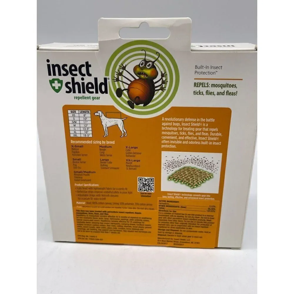 Insect Shield Repellent Gear Protective Safety Vest Size L